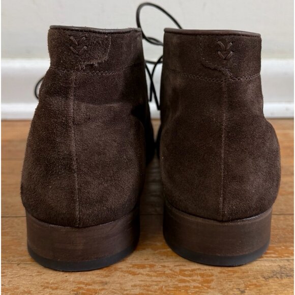 John Varvatos Boots Mens Size 11.5 Brown Suede Shoes Handmade in Portugal Chukka main image 5